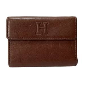  Hirofu compact purse leather folding purse tea superior article 