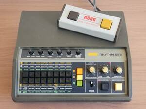 KORG Rhythm 55B (KR-55B) аналог барабан механизм редкость 1970 годы ритм машина оригинальный foot переключатель имеется редкость товар Analog Drum Machine