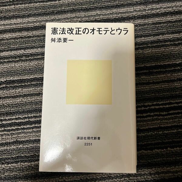 憲法改正のオモテとウラ （講談社現代新書　２２５１） 舛添要一／著