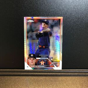 Hunter Brown 2023 Topps Chrome Update #USC163 Prism Refractor Rookie Debut RC Astros