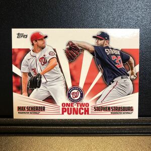 Max Scherzer Stephen Strasburg 2023 Topps Series 1 #12P-16 One-Two Punch Insert Nationals