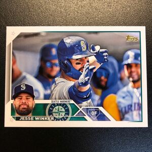 SSP Jesse Winker 2023 Topps Series 1 #306 Golden Mirror Image Variation Mariners