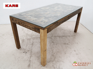 ◆展示品◆ KARE カレ Table Memory メモリー 160x80 ダイニングテーブル ガラステーブル 18万 *配送地域要相談*