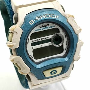 【電池切れ】CASIO カシオ G-SHOCK ジーショック クォーツ 腕時計 デジタル文字盤 ブルー×ホワイト メンズ DW-004