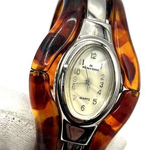 【電池切れ】JORDAN KERR ジョーダンカー JK クォーツ 腕時計 シェル文字盤 べっ甲風 バングルウォッチ レディース