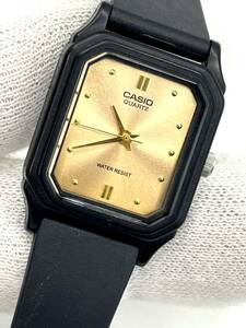 【電池切れ】CASIO カシオ クォーツ 腕時計 ゴールド文字盤 オクタゴン レディース LQ-142