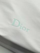 Christian Dior クリスチャンディオール マチ付き ポーチ クラッチバッグ ホワイト×ライトグリーン系 ノベルティ_画像10