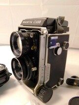 Y605★MAMIYA /C220/二眼レフカメラ/蛇腹カメラ/PROFESSIONAL/マミヤ/未確認ジャンク/送料590円～_画像3