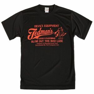 テッドマン TEDMAN ドライTシャツ TDRYT-300 ブラック【Lサイズ】吸汗速乾 半袖 エフ商会 アメカジ メンズ