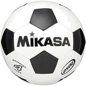 ★ホワイト/ブラック★ ミカサ(MIKASA) サッカーボール 4号 (小学生用) 約250g 縫いボール SVC403 推奨内圧0.35(kgf/)