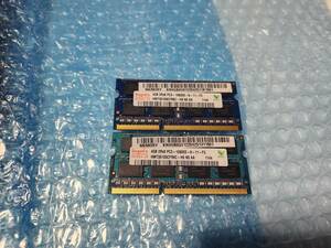 即決 hynix製 DDR3 4GB×2枚 合計8GB PC3-10600S PC3-8500S互換 SO-DIMM 送料120円～