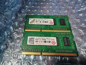 即決 Transcend製 DDR3 4GB×2枚 合計8GB PC3L-12800S SO-DIMM 低電圧対応 送料120円～