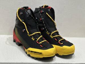 【KIM-1296】試し履きのみ 未使用 La Sportiva ラ スポルティヴァ AEQUILIBRIUM ST GTX エクイリビウム ブラック/イエロー サイズ 42