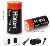 CR123a Hixon 700mah 充電式バッテリー 3.7v 電池4個セット_画像2