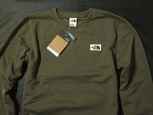 本物正規◆ノースフェイス◆トレーナー クルー スウェット HTG PCH■M■カーキグリーン MILITARY OLIVE■新品 アメリカ限定/裏地起毛/37U