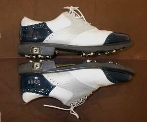 ★★美品.希少カラーモデル.FootJoy.アイコン.【JPN26.5・USA8.5 W】ネイビー＆グレー＆ホワイト★★