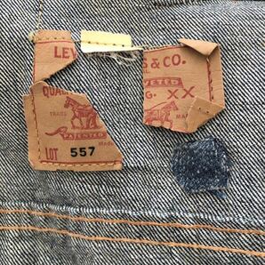 60s 濃紺ドス黒！リーバイス 557 3rd/557xx デニムジャケット 60年代 levi'sの画像2