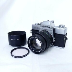 minolta ミノルタ SRT101 + MC TELE ROKKOR 100mm F2.5 フィルムカメラ 空シャッターOK 現状品 USED /2401C