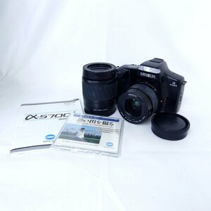 【1円】MINOLTA ミノルタ α 5700i + AF ZOOM 35-80mm、80-200mm フィルムカメラ、カメラバッグ 現状品 USED /2401C