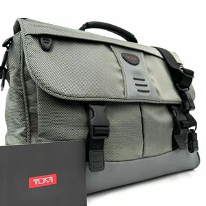 1円【 希少・定価10万 】TUMI トゥミ メンズ ビジネスバッグ 2way ショルダー バリスティックナイロン フラップ カーキ グリーン 限定品