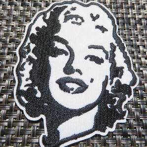 《白黒MM☆美女》◆新品◎マリリン・モンロー Marilyn Monroe アメリカ 刺繍ワッペン■US激渋◆映画　ムービー　女優■洋服・衣類・衣服DIY