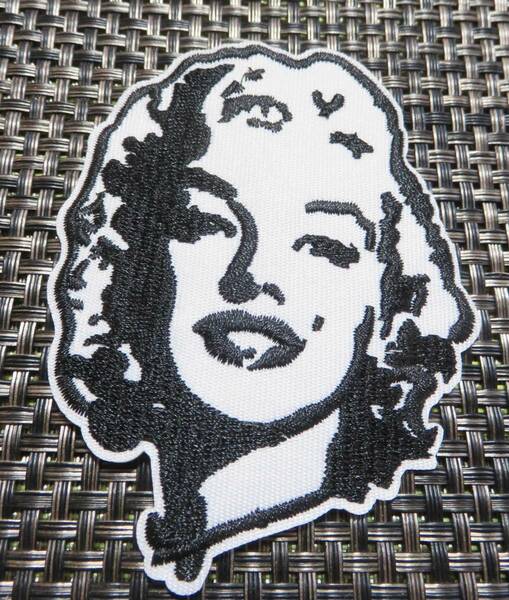 《白黒MM☆美女》◆新品◎マリリン・モンロー Marilyn Monroe アメリカ 刺繍ワッペン■US激渋◆映画　ムービー　女優■洋服・衣類・衣服DIY
