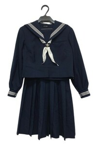 bw_1237 計3点セット 東京都 日野市立七生中学 冬服 セーラー服 上下セット 白スカーフ付き 女子制服