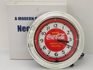 ★ジャンク★Coca-Cola NEON CLOCK コカ・コーラ ネオン クロック 時計★【SP426】