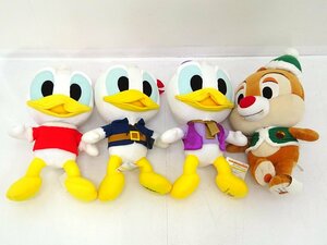 ★中古★ディズニー ドナルド デール ぬいぐるみ 計4体セット (ワゴンゲーム景品/クリスマス/35周年/パイレーツ・サマー)★【TY743】