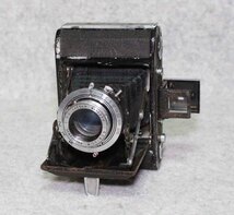 [is40]中判カメラ SEMI LEOTAX　WESTER REGION 7.5cm f3.5 SOW 蛇腹　スプリングカメラ camera　s.o.w セミレオタックス　革ケース_画像1