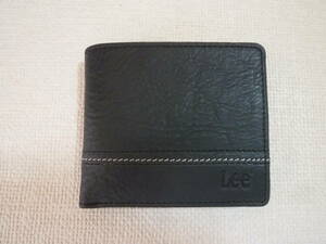 【新品】LEE　リー　牛革＋ボンレットレザー　二つ折れ札入れ　0520529　BK（クロ） 