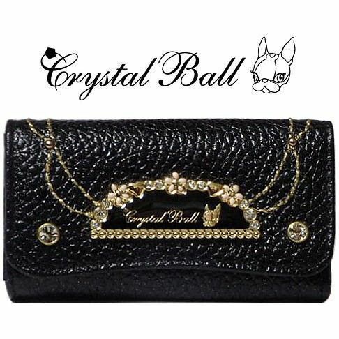 CRYSTAL BALL（クリスタルボール）キーケース【ガーデン】《箱付》牛革 ブラック 黒 シボ 可愛い ガルシアマルケス