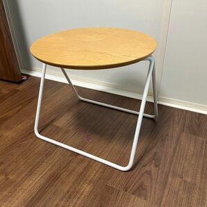 無印良品 MUJI ムジ コンパクトサイドテーブル ナチュラル 木製天板 オーク材 ローテーブル