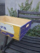 コロナビールウッドボックス 小物入れ 収納箱 木箱 ドリンクケース キッチンストッカー DIY素材 _画像4