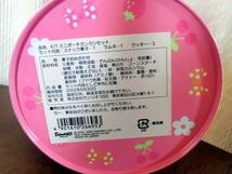 【かわいい♪】2002年製　サンリオ　ハローキティ　取っ手付き　スチール缶　マルチケース　お菓子の空き缶　キティちゃん　花モチーフ_画像7