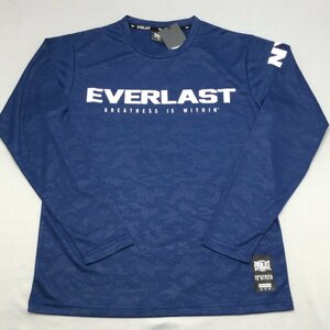 【送料無料】【新品】EVERLAST メンズ長袖Ｔシャツ（吸水速乾 UVカット）　　M　　　ブルー★31100