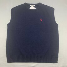 【送料無料】【新品】US.POLO ASSN メンズニットベスト　　L　　ネイビー★33402_画像1