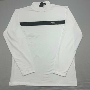 【送料無料】【新品】Lynx　メンズ裏微起毛長袖Ｔシャツ（ハイネック ストレッチ素材）　　LL　2L　　ホワイト★23201