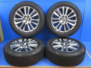 バリ溝 ハリアー 60 プレミアム 純正 18X7.5J +45 PCD114.3 5穴 235/55R18 100H 18インチ タイヤ ホイール 4本 (g091518)