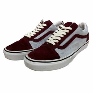 BB716 VANS バンズ OLD SKOOL オールドスクール メンズ スニーカー US9 27cm ボルドー 水色 スエード