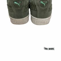 BB866 PUMA プーマ SUEDE スエード レディース スニーカー US6.5 23cm グリーン_画像10