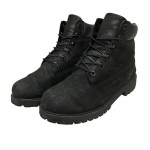 BB945 Timberland ティンバーランド メンズ レースアップブーツ ワークブーツ 6ホールブーツ US5.5 約 23.5cm ブラック ヌバック