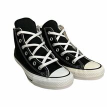 BC171 未使用 CONVERSE コンバース オールスター チャックテイラー ハイカットスニーカー US5.5 24.5cm ブラック キャンパス 箱付き_画像8