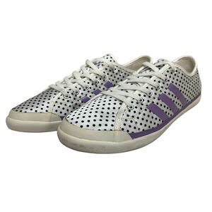 BC179 Adidas Adidas Ladies Sneakers US7 24 см. Белая черная фиолетовая точка