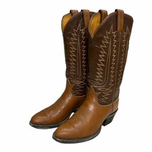 BC216 Tony Lama Tony Lama men's western boots 5D approximately 23cm Brown leather original leather 