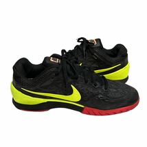 BC308 NIKE ナイキ ZOOM CAGE 2 メンズ スニーカー US7.5 25.5cm ブラック 黄緑_画像5