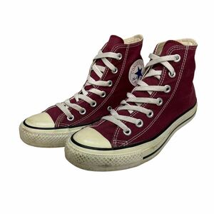 BC326 CONVERSE コンバースオールスター レディース ハイカットスニーカー US5 24cm ボルドー キャンバス