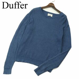 Duffer ダファー 通年 インディゴ★ コットン ニット セーター Sz.M　メンズ ネイビー　A3T15408_C#L