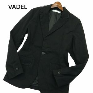 VADEL バデル 通年 総裏 カットオフ★ スリム 1B アンコン テーラード ジャケット Sz.S　メンズ 黒　A3T15419_C#O