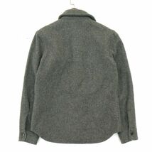 USA製★ FIDELITY フィデリティ × ジャーナルスタンダード 秋冬 ウール 長袖 CPO シャツ ジャケット Sz.M　メンズ グレー　A3T15523_C#N_画像4